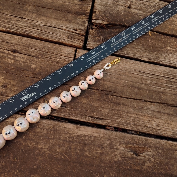 🌊🐚Pearl🐬Funny 🐚Face 🐚Necklace - Picture 13 of 14